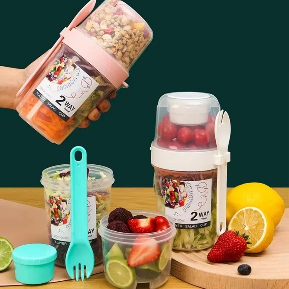 Meal Prep Yogurt Containers - Przenośny Kubek na Sałatkę Kubek Śniadaniowy