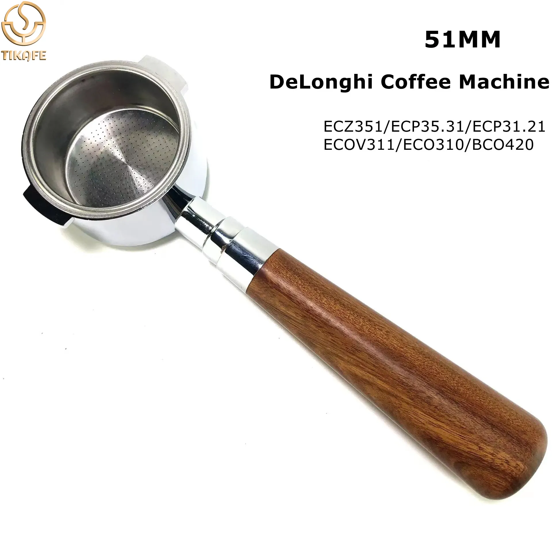 Delonghi Espresso Ecp3420 - Bezdenny portafiltr 51mm, zamiennik filtra do