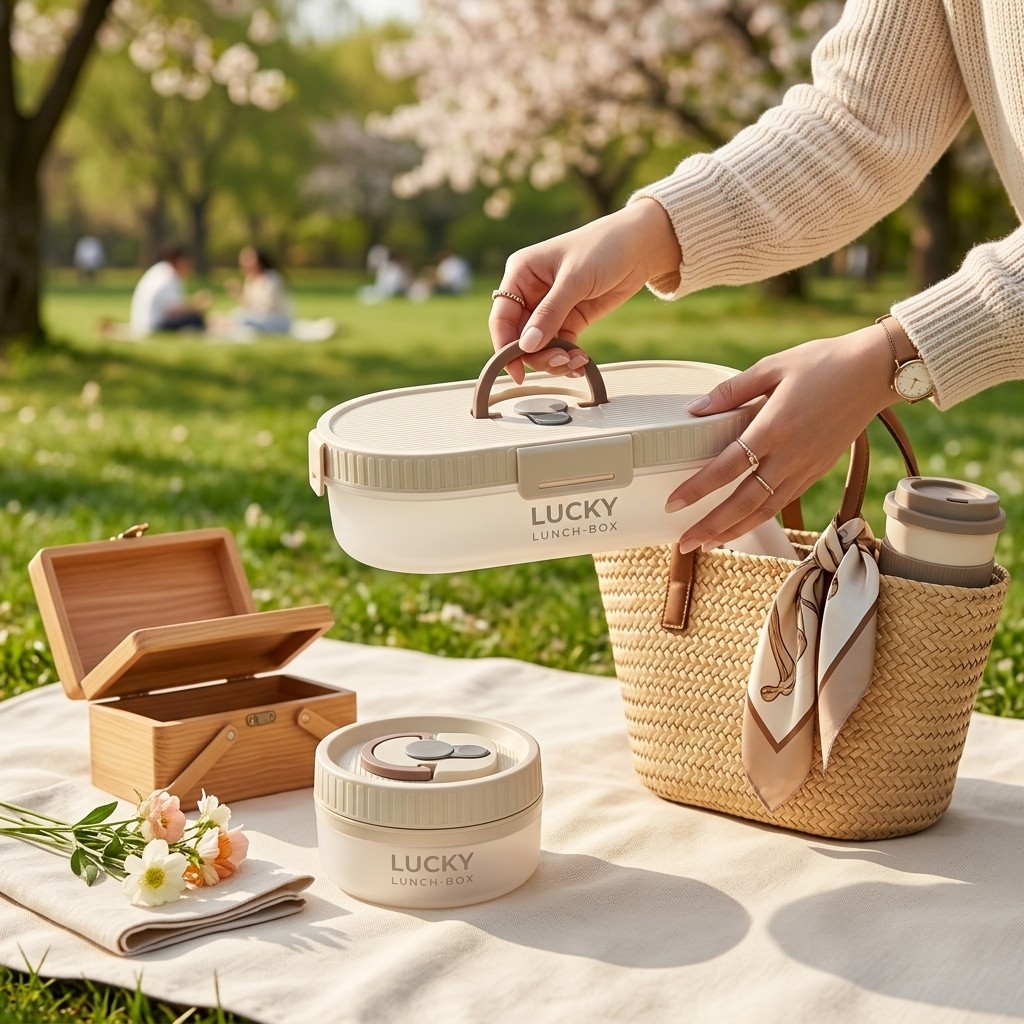 Meal Prep Kinder - Przenośny Zestaw Lunch Boxów Bento, Szczelne