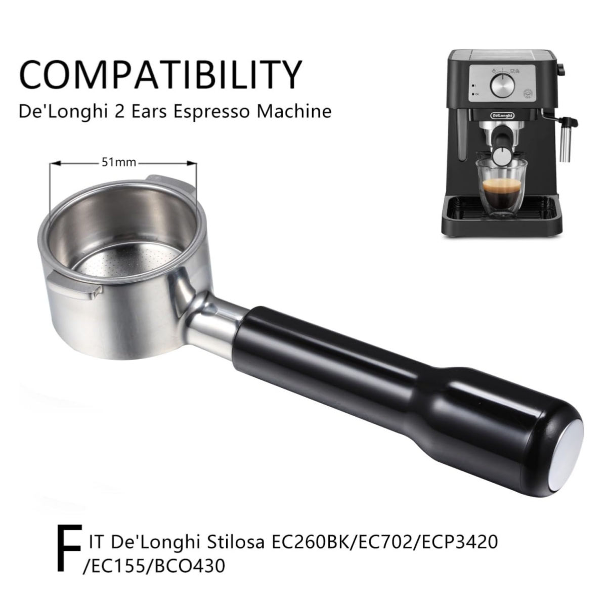 Delonghi Espresso Ecp3420 - 51mm bezdenny filtr do kawy z