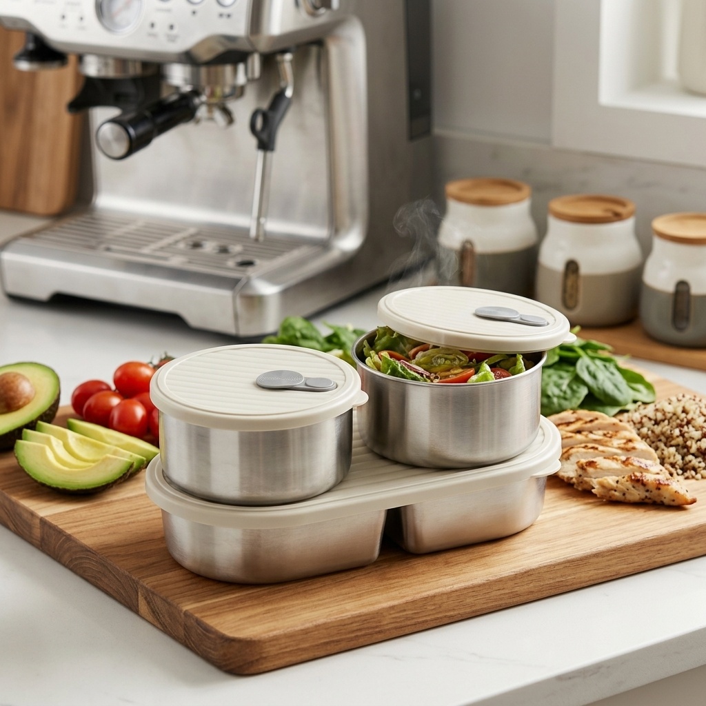 Meal Prep Kinder - Zestaw pojemników na lunch ze stali