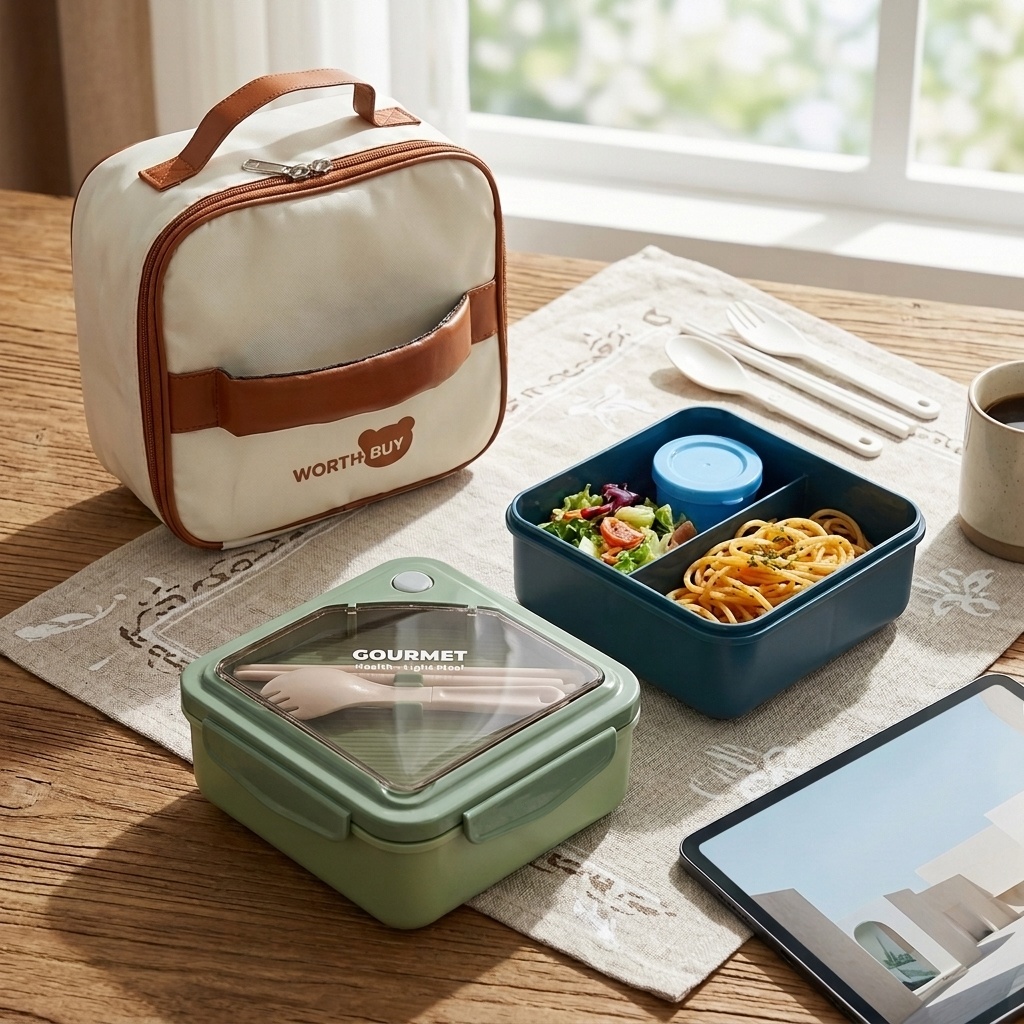Meal Prep Kinder - Plastikowe pojemniki na lunch do mikrofalówki,