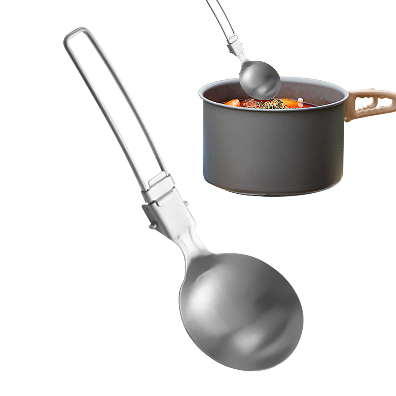 Meal Prep Soup - Łopatka do zupy Metalowa łyżka Składana