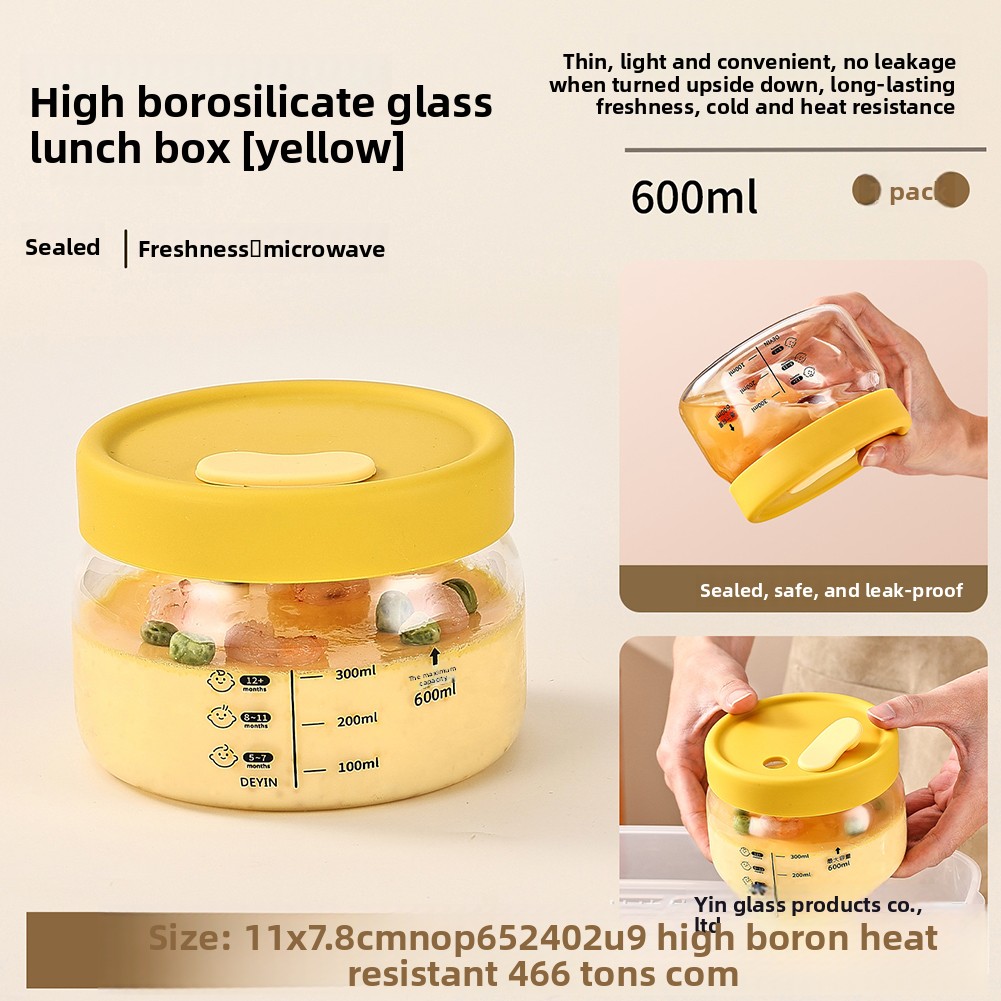 Meal Prep Glass Containers Oven Safe - Szklany pojemnik do przechowywania żywności Hermetyczna,