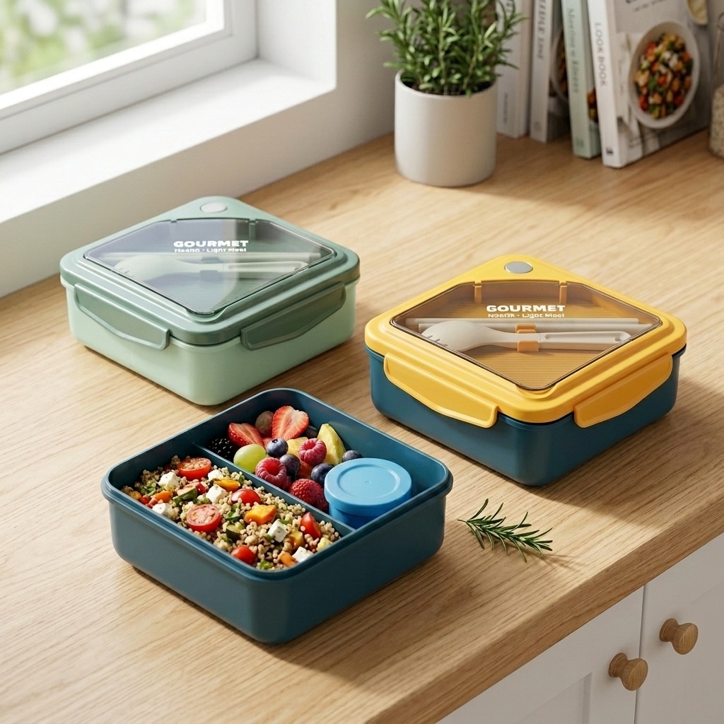 Meal Prep Kinder - Szczelny plastikowy pojemnik na lunch typu
