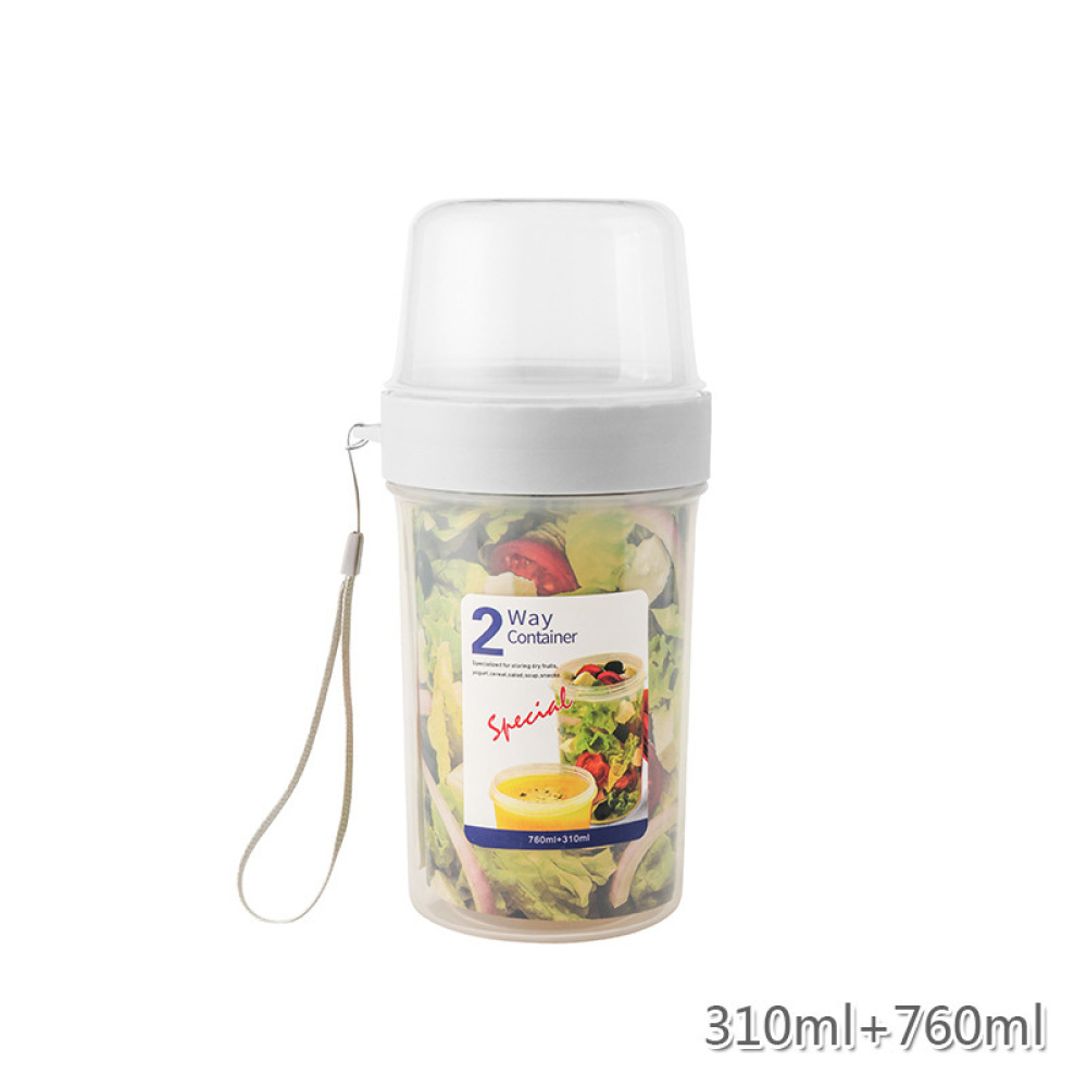Meal Prep Yogurt Containers - Dwupoziomowy szczelny pojemnik na żywność, przenośny