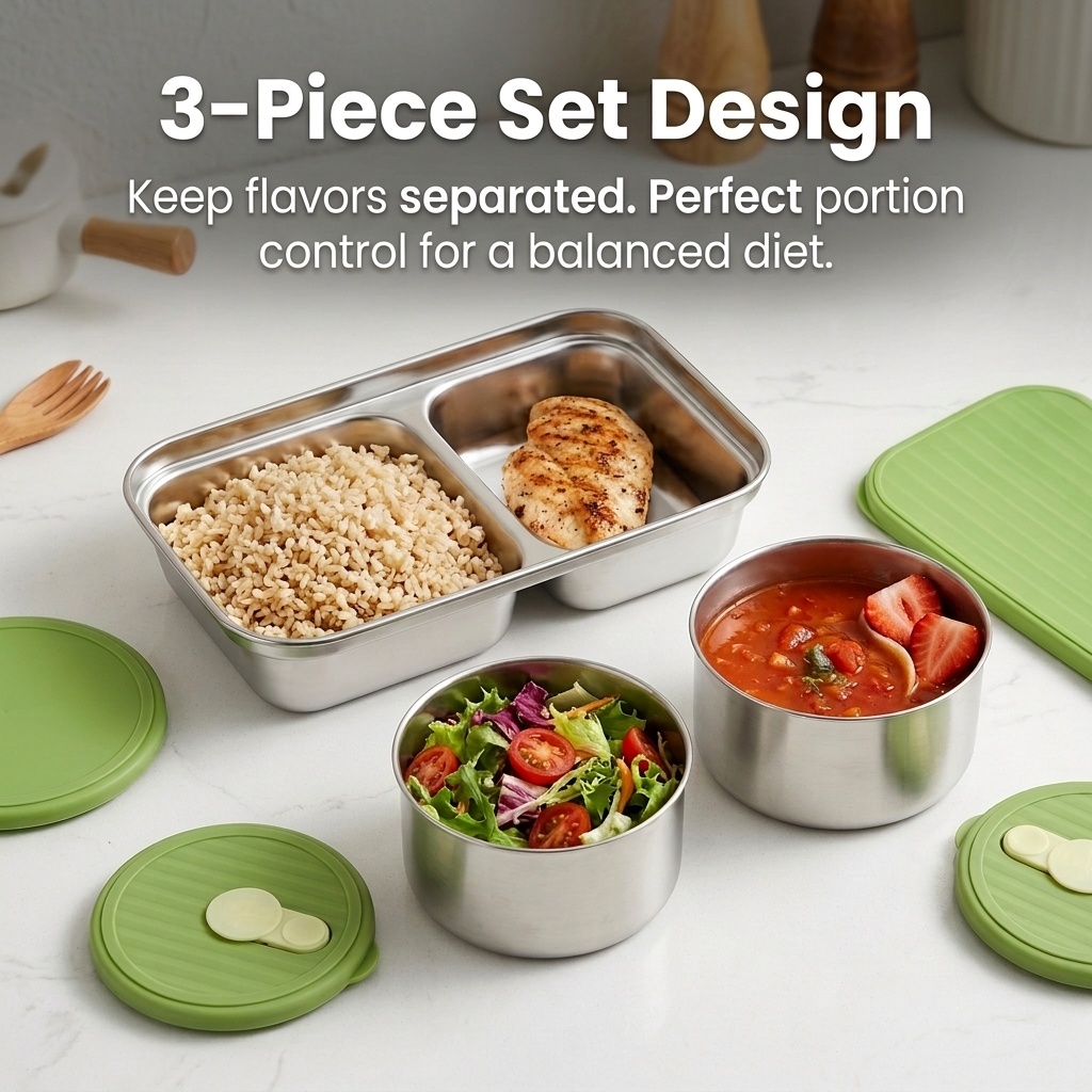 Pojemniki na lunch z nierdzewn – Meal Prep Kinder recenzja i cena