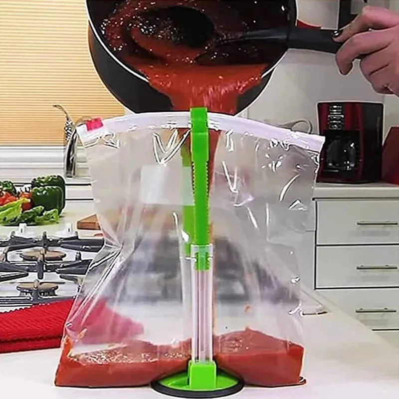 Regulowany uchwyt na worek do  – Meal Prep Ziplock recenzja i cena