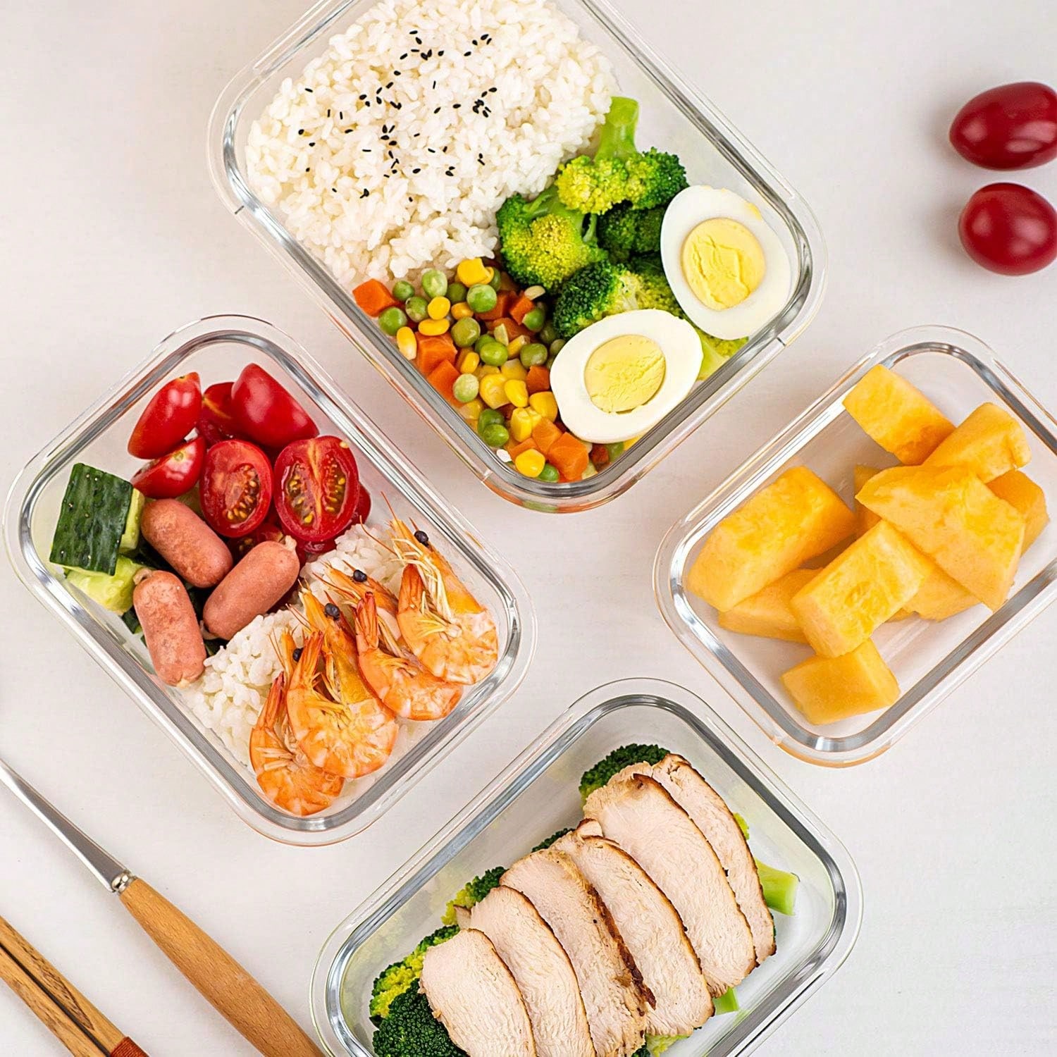 10 sztuk szklanych pojemników  – Meal Prep Glass Containers Oven Safe recenzja i cena