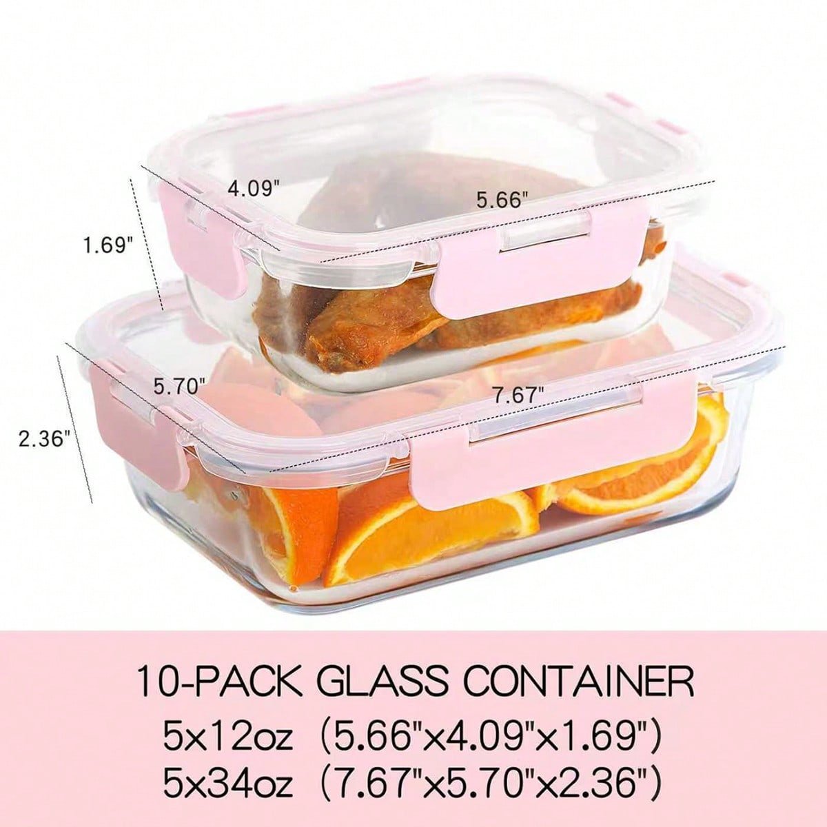 10 sztuk szklanych pojemników  – Meal Prep Glass Containers Oven Safe recenzja i cena