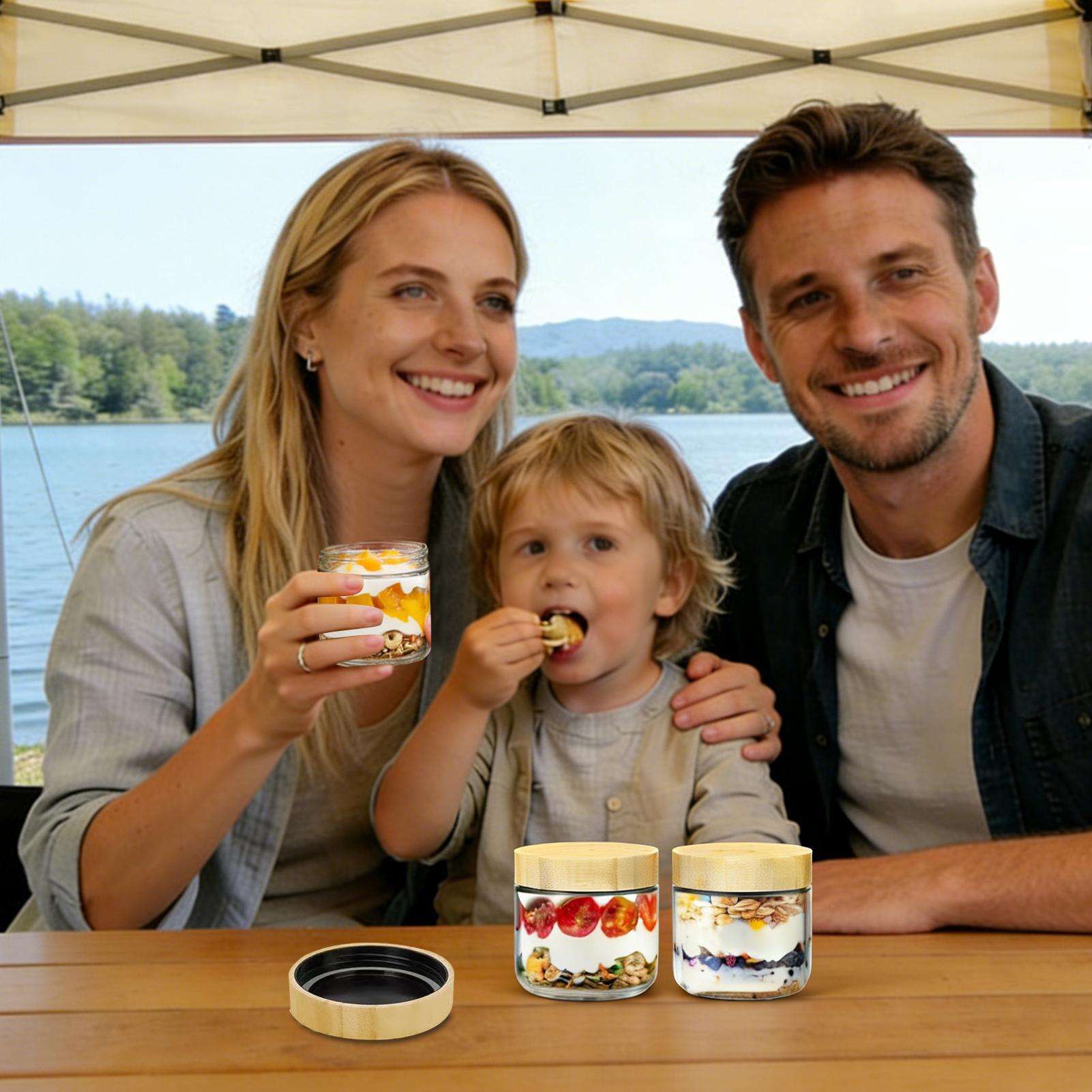 Słoiki na owsiankę na noc 4 x  – Meal Prep Yogurt Containers recenzja i cena