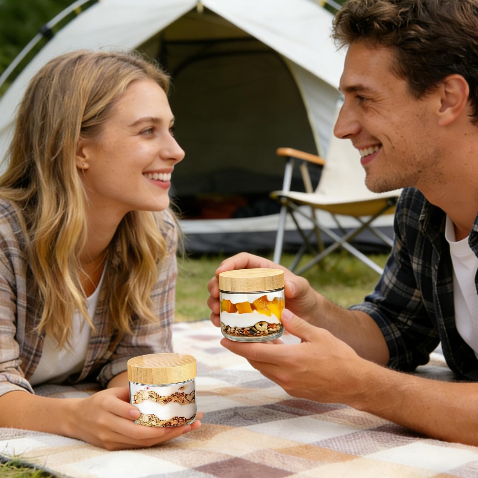Słoiki na owsiankę na noc 4 x  – Meal Prep Yogurt Containers recenzja i cena