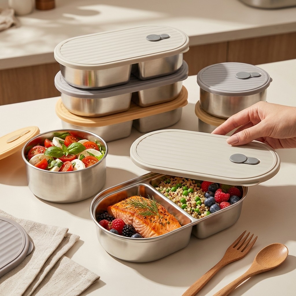 Zestaw pojemników na lunch ze  – Meal Prep Kinder recenzja i cena