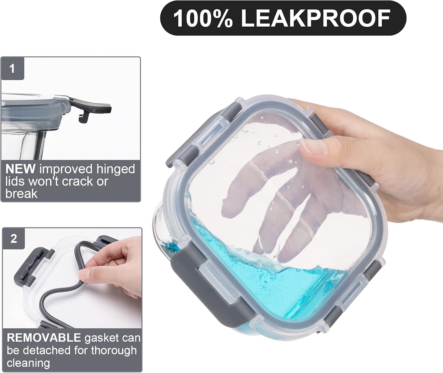 Szklane pojemniki do przechowy – Meal Prep Glass Containers Oven Safe recenzja i cena