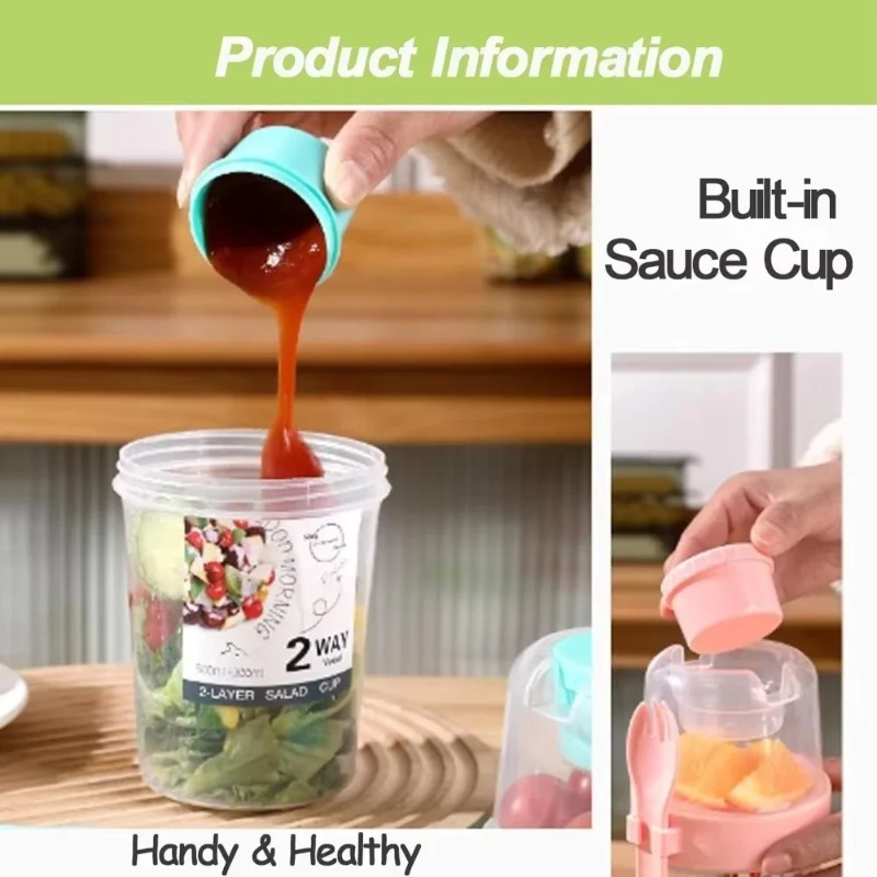 Przenośny Kubek na Sałatkę Pod – Meal Prep Yogurt Containers recenzja i cena