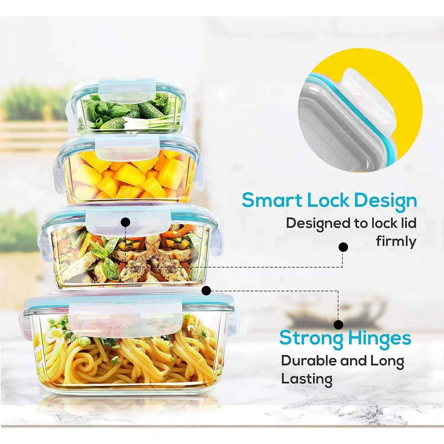 Szklane pudełko na lunch Pojem – Meal Prep Glass Containers Oven Safe recenzja i cena