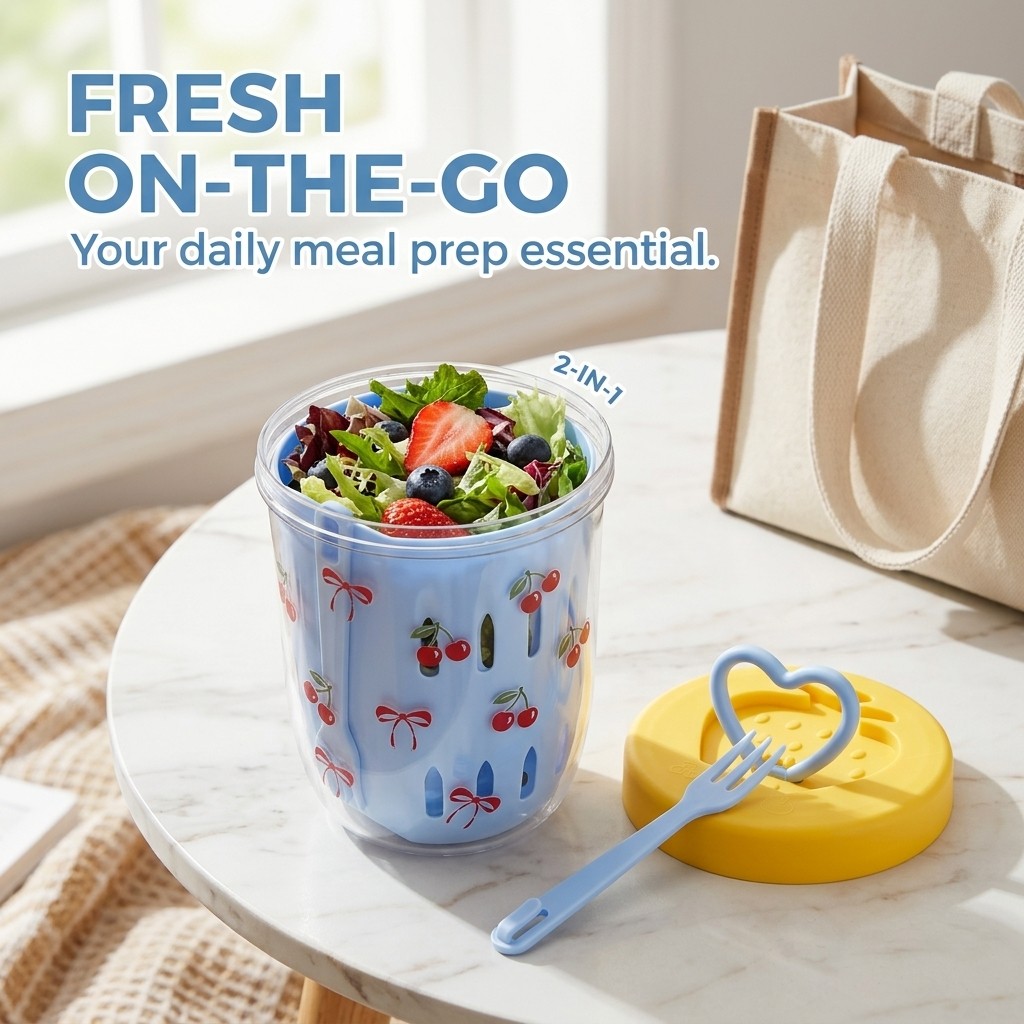 Plastikowy pojemnik na sałatkę – Meal Prep Yogurt Containers recenzja i cena